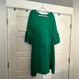 Eloquii Flare Sleeve Scuba Dress - Emerald green. Size 20. Great condition